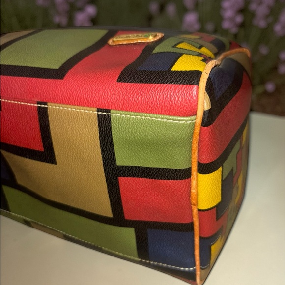 Vintage Double Fish Boston Bag (Geometric Pattern) - Picture 9 of 11